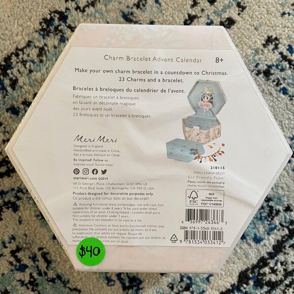 NEW NWT Meri Meri Charm Bracelet Advent Calendar Ballerina - Picture 2 of 4